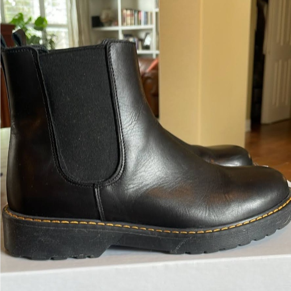 Italian Black Leather Women’s Boots, Sz. 37/7.